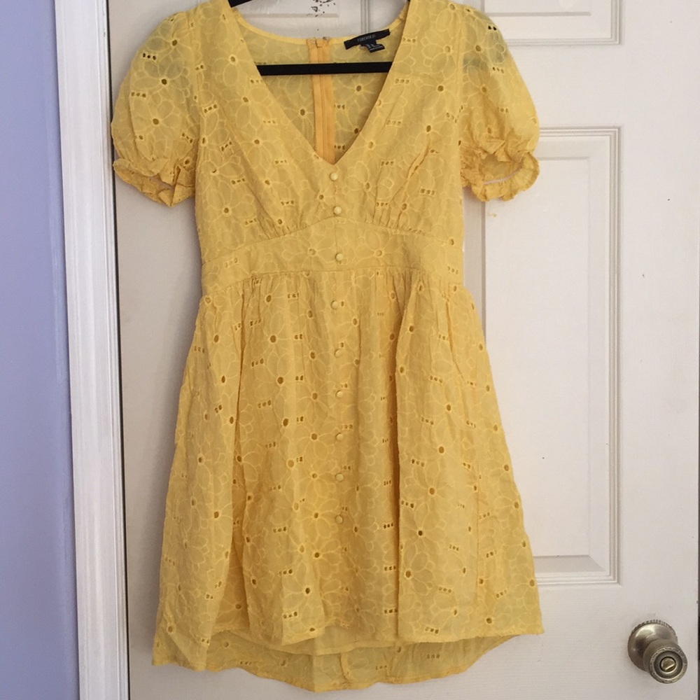 Yellow floral dress